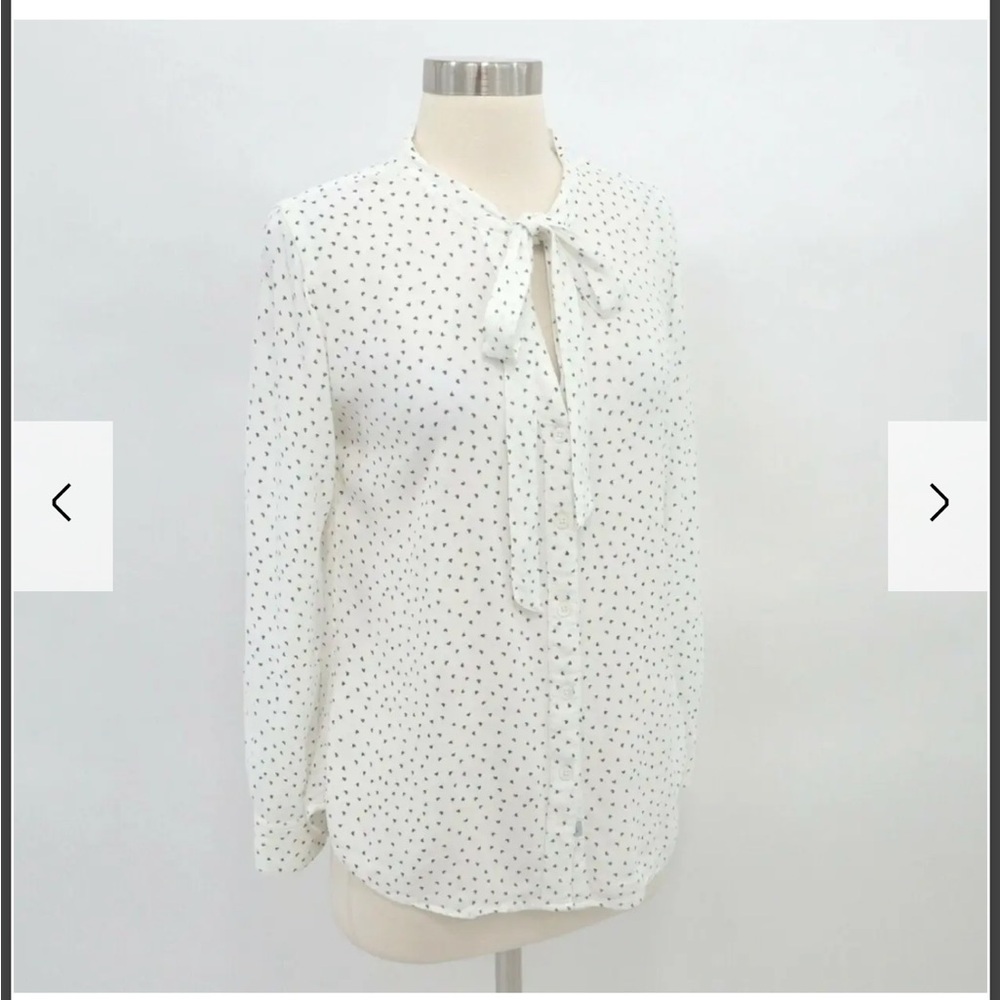 Rails Colette Mini Heart Tie Blouse Size L